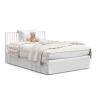 imageGraco Teddi 5in1 Convertible Crib with Drawer Pebble Gray with White  GREENGUARD Gold Certified Crib with Drawer Combo FullSize Nursery Storage Drawer Converts to Toddler BedWhite