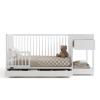 imageGraco Teddi 5in1 Convertible Crib with Drawer Pebble Gray with White  GREENGUARD Gold Certified Crib with Drawer Combo FullSize Nursery Storage Drawer Converts to Toddler BedWhite