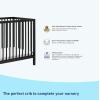 imageGraco Teddi 5in1 Convertible Crib with Drawer Pebble Gray with White  GREENGUARD Gold Certified Crib with Drawer Combo FullSize Nursery Storage Drawer Converts to Toddler BedBlack