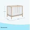 imageGraco Teddi 5in1 Convertible Crib with Drawer Pebble Gray with White  GREENGUARD Gold Certified Crib with Drawer Combo FullSize Nursery Storage Drawer Converts to Toddler BedNaturalWhite