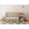 imageGraco Teddi 5in1 Convertible Crib with Drawer Pebble Gray with White  GREENGUARD Gold Certified Crib with Drawer Combo FullSize Nursery Storage Drawer Converts to Toddler BedDriftwood