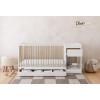 imageGraco Teddi 5in1 Convertible Crib with Drawer Pebble Gray with White  GREENGUARD Gold Certified Crib with Drawer Combo FullSize Nursery Storage Drawer Converts to Toddler BedWhiteDriftwood