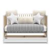 imageGraco Teddi 5in1 Convertible Crib with Drawer Pebble Gray with White  GREENGUARD Gold Certified Crib with Drawer Combo FullSize Nursery Storage Drawer Converts to Toddler BedWhiteDriftwood