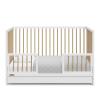 imageGraco Teddi 5in1 Convertible Crib with Drawer Pebble Gray with White  GREENGUARD Gold Certified Crib with Drawer Combo FullSize Nursery Storage Drawer Converts to Toddler BedWhiteDriftwood