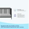 imageGraco Teddi 5in1 Convertible Crib with Drawer Pebble Gray with White  GREENGUARD Gold Certified Crib with Drawer Combo FullSize Nursery Storage Drawer Converts to Toddler BedBlack