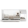 imageGraco Teddi 5in1 Convertible Crib with Drawer Pebble Gray with White  GREENGUARD Gold Certified Crib with Drawer Combo FullSize Nursery Storage Drawer Converts to Toddler BedWhite