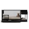 imageGraco Teddi 5in1 Convertible Crib with Drawer Pebble Gray with White  GREENGUARD Gold Certified Crib with Drawer Combo FullSize Nursery Storage Drawer Converts to Toddler BedBlack
