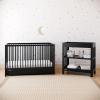 imageGraco Teddi 5in1 Convertible Crib with Drawer Pebble Gray with White  GREENGUARD Gold Certified Crib with Drawer Combo FullSize Nursery Storage Drawer Converts to Toddler BedBlack