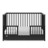 imageGraco Teddi 5in1 Convertible Crib with Drawer Pebble Gray with White  GREENGUARD Gold Certified Crib with Drawer Combo FullSize Nursery Storage Drawer Converts to Toddler BedBlack