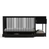 imageGraco Teddi 5in1 Convertible Crib with Drawer Pebble Gray with White  GREENGUARD Gold Certified Crib with Drawer Combo FullSize Nursery Storage Drawer Converts to Toddler BedBlack