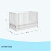 imageGraco Teddi 5in1 Convertible Crib with Drawer Pebble Gray with White  GREENGUARD Gold Certified Crib with Drawer Combo FullSize Nursery Storage Drawer Converts to Toddler BedWhite