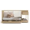 imageGraco Teddi 5in1 Convertible Crib with Drawer Pebble Gray with White  GREENGUARD Gold Certified Crib with Drawer Combo FullSize Nursery Storage Drawer Converts to Toddler BedDriftwood