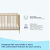 imageGraco Teddi 5in1 Convertible Crib with Drawer Pebble Gray with White  GREENGUARD Gold Certified Crib with Drawer Combo FullSize Nursery Storage Drawer Converts to Toddler BedDriftwood