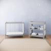 imageGraco Teddi 5in1 Convertible Crib with Drawer Pebble Gray with White  GREENGUARD Gold Certified Crib with Drawer Combo FullSize Nursery Storage Drawer Converts to Toddler BedPebble GrayWhite