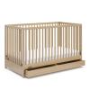 imageGraco Teddi 5in1 Convertible Crib with Drawer Pebble Gray with White  GREENGUARD Gold Certified Crib with Drawer Combo FullSize Nursery Storage Drawer Converts to Toddler BedDriftwood