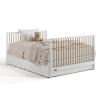 imageGraco Teddi 5in1 Convertible Crib with Drawer Pebble Gray with White  GREENGUARD Gold Certified Crib with Drawer Combo FullSize Nursery Storage Drawer Converts to Toddler BedWhiteDriftwood