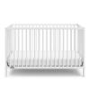 imageGraco Teddi 5in1 Convertible Crib with Drawer Pebble Gray with White  GREENGUARD Gold Certified Crib with Drawer Combo FullSize Nursery Storage Drawer Converts to Toddler BedWhite