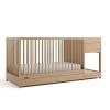 imageGraco Teddi 5in1 Convertible Crib with Drawer Pebble Gray with White  GREENGUARD Gold Certified Crib with Drawer Combo FullSize Nursery Storage Drawer Converts to Toddler BedDriftwood