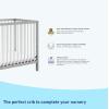 imageGraco Teddi 5in1 Convertible Crib with Drawer Pebble Gray with White  GREENGUARD Gold Certified Crib with Drawer Combo FullSize Nursery Storage Drawer Converts to Toddler BedPebble GrayWhite