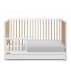 imageGraco Teddi 5in1 Convertible Crib with Drawer Pebble Gray with White  GREENGUARD Gold Certified Crib with Drawer Combo FullSize Nursery Storage Drawer Converts to Toddler BedWhiteDriftwood