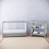 imageGraco Teddi 5in1 Convertible Crib with Drawer Pebble Gray with White  GREENGUARD Gold Certified Crib with Drawer Combo FullSize Nursery Storage Drawer Converts to Toddler BedPebble GrayWhite