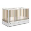 imageGraco Teddi 5in1 Convertible Crib with Drawer Pebble Gray with White  GREENGUARD Gold Certified Crib with Drawer Combo FullSize Nursery Storage Drawer Converts to Toddler BedWhiteDriftwood