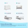 imageGraco Teddi 5in1 Convertible Crib with Drawer Pebble Gray with White  GREENGUARD Gold Certified Crib with Drawer Combo FullSize Nursery Storage Drawer Converts to Toddler BedWhite