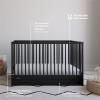 imageGraco Teddi 5in1 Convertible Crib with Drawer Pebble Gray with White  GREENGUARD Gold Certified Crib with Drawer Combo FullSize Nursery Storage Drawer Converts to Toddler BedBlack