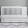 imageGraco Teddi 5in1 Convertible Crib with Drawer Pebble Gray with White  GREENGUARD Gold Certified Crib with Drawer Combo FullSize Nursery Storage Drawer Converts to Toddler BedWhite