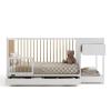 imageGraco Teddi 5in1 Convertible Crib with Drawer Pebble Gray with White  GREENGUARD Gold Certified Crib with Drawer Combo FullSize Nursery Storage Drawer Converts to Toddler BedWhiteDriftwood