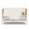 imageGraco Teddi 5in1 Convertible Crib with Drawer Pebble Gray with White  GREENGUARD Gold Certified Crib with Drawer Combo FullSize Nursery Storage Drawer Converts to Toddler BedWhiteDriftwood