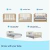 imageGraco Teddi 5in1 Convertible Crib with Drawer Pebble Gray with White  GREENGUARD Gold Certified Crib with Drawer Combo FullSize Nursery Storage Drawer Converts to Toddler BedDriftwood