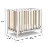 imageGraco Teddi 5in1 Convertible Crib with Drawer Pebble Gray with White  GREENGUARD Gold Certified Crib with Drawer Combo FullSize Nursery Storage Drawer Converts to Toddler BedWhiteDriftwood