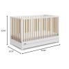 imageGraco Teddi 5in1 Convertible Crib with Drawer Pebble Gray with White  GREENGUARD Gold Certified Crib with Drawer Combo FullSize Nursery Storage Drawer Converts to Toddler BedWhiteDriftwood