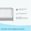imageGraco Teddi 5in1 Convertible Crib with Drawer Pebble Gray with White  GREENGUARD Gold Certified Crib with Drawer Combo FullSize Nursery Storage Drawer Converts to Toddler BedPebble GrayWhite