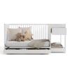 imageGraco Teddi 5in1 Convertible Crib with Drawer Pebble Gray with White  GREENGUARD Gold Certified Crib with Drawer Combo FullSize Nursery Storage Drawer Converts to Toddler BedWhite