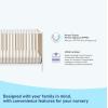imageGraco Teddi 5in1 Convertible Crib with Drawer Pebble Gray with White  GREENGUARD Gold Certified Crib with Drawer Combo FullSize Nursery Storage Drawer Converts to Toddler BedWhiteDriftwood