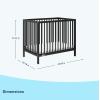 imageGraco Teddi 5in1 Convertible Crib with Drawer Pebble Gray with White  GREENGUARD Gold Certified Crib with Drawer Combo FullSize Nursery Storage Drawer Converts to Toddler BedBlack
