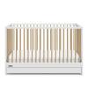 imageGraco Teddi 5in1 Convertible Crib with Drawer Pebble Gray with White  GREENGUARD Gold Certified Crib with Drawer Combo FullSize Nursery Storage Drawer Converts to Toddler BedWhiteDriftwood