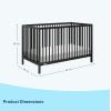 imageGraco Teddi 5in1 Convertible Crib with Drawer Pebble Gray with White  GREENGUARD Gold Certified Crib with Drawer Combo FullSize Nursery Storage Drawer Converts to Toddler BedBlack