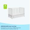 imageGraco Teddi 5in1 Convertible Crib with Drawer Pebble Gray with White  GREENGUARD Gold Certified Crib with Drawer Combo FullSize Nursery Storage Drawer Converts to Toddler BedWhite