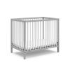 imageGraco Teddi 5in1 Convertible Crib with Drawer Pebble Gray with White  GREENGUARD Gold Certified Crib with Drawer Combo FullSize Nursery Storage Drawer Converts to Toddler BedPebble GrayWhite