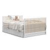 imageGraco Teddi 5in1 Convertible Crib with Drawer Pebble Gray with White  GREENGUARD Gold Certified Crib with Drawer Combo FullSize Nursery Storage Drawer Converts to Toddler BedWhiteDriftwood