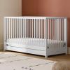 imageGraco Teddi 5in1 Convertible Crib with Drawer Pebble Gray with White  GREENGUARD Gold Certified Crib with Drawer Combo FullSize Nursery Storage Drawer Converts to Toddler BedWhite