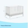 imageGraco Teddi 5in1 Convertible Crib with Drawer Pebble Gray with White  GREENGUARD Gold Certified Crib with Drawer Combo FullSize Nursery Storage Drawer Converts to Toddler BedWhite