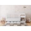imageGraco Teddi 5in1 Convertible Crib with Drawer Pebble Gray with White  GREENGUARD Gold Certified Crib with Drawer Combo FullSize Nursery Storage Drawer Converts to Toddler BedWhite
