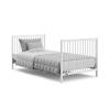 imageGraco Teddi 5in1 Convertible Crib with Drawer Pebble Gray with White  GREENGUARD Gold Certified Crib with Drawer Combo FullSize Nursery Storage Drawer Converts to Toddler BedWhite