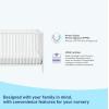 imageGraco Teddi 5in1 Convertible Crib with Drawer Pebble Gray with White  GREENGUARD Gold Certified Crib with Drawer Combo FullSize Nursery Storage Drawer Converts to Toddler BedWhite