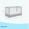 imageGraco Teddi 5in1 Convertible Crib with Drawer Pebble Gray with White  GREENGUARD Gold Certified Crib with Drawer Combo FullSize Nursery Storage Drawer Converts to Toddler BedPebble GrayWhite