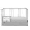 imageGraco Teddi 5in1 Convertible Crib with Drawer Pebble Gray with White  GREENGUARD Gold Certified Crib with Drawer Combo FullSize Nursery Storage Drawer Converts to Toddler BedPebble GrayWhite